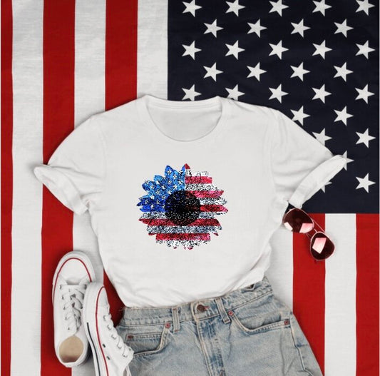 Patriotic Sunflower T-Shirt
