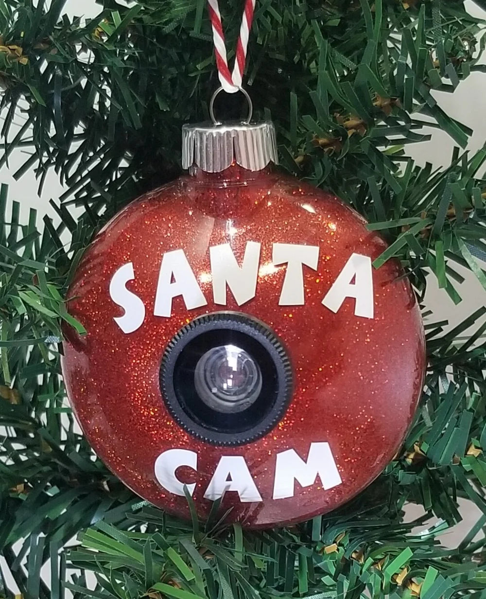 Santa Cam Ornament with a letter from Santa (READY TO SHIP)