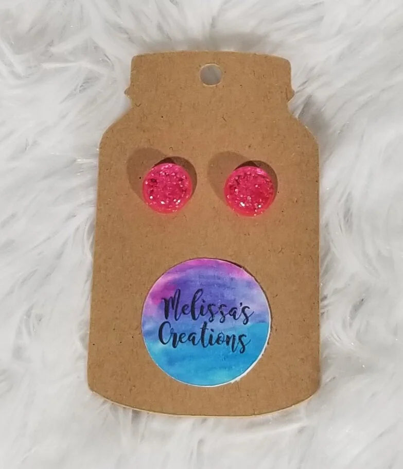Glitter Dot Stud Earrings (READY TO SHIP)