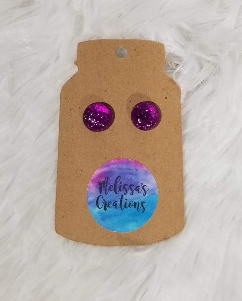 Glitter Dot Stud Earrings (READY TO SHIP)