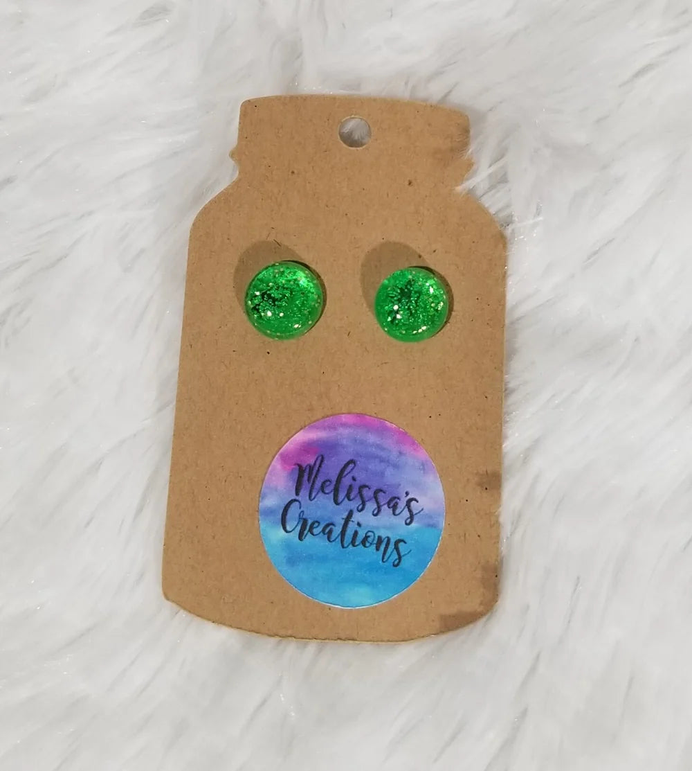 Glitter Dot Stud Earrings (READY TO SHIP)