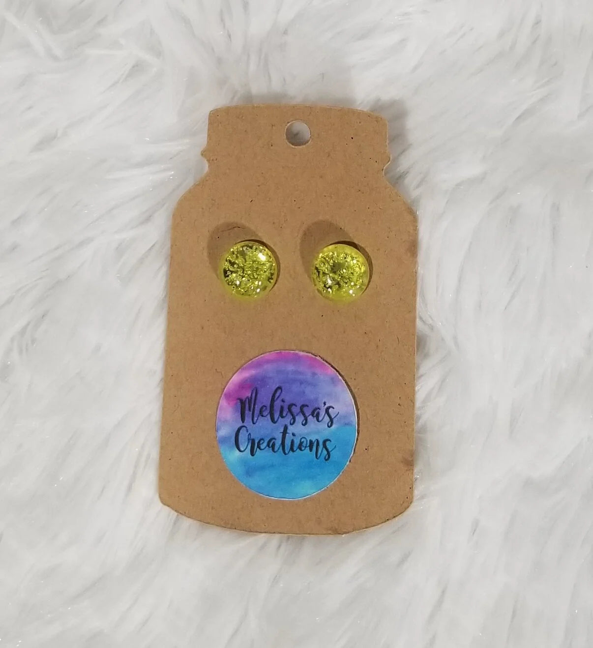 Glitter Dot Stud Earrings (READY TO SHIP)