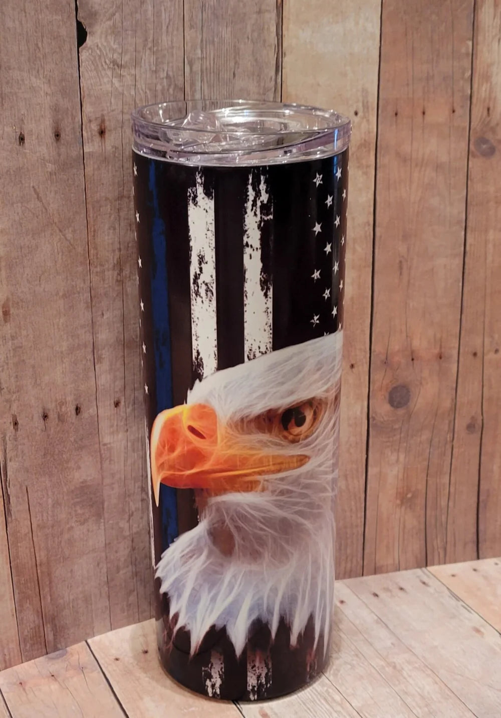 Back the Blue Eagle Flag Tumbler