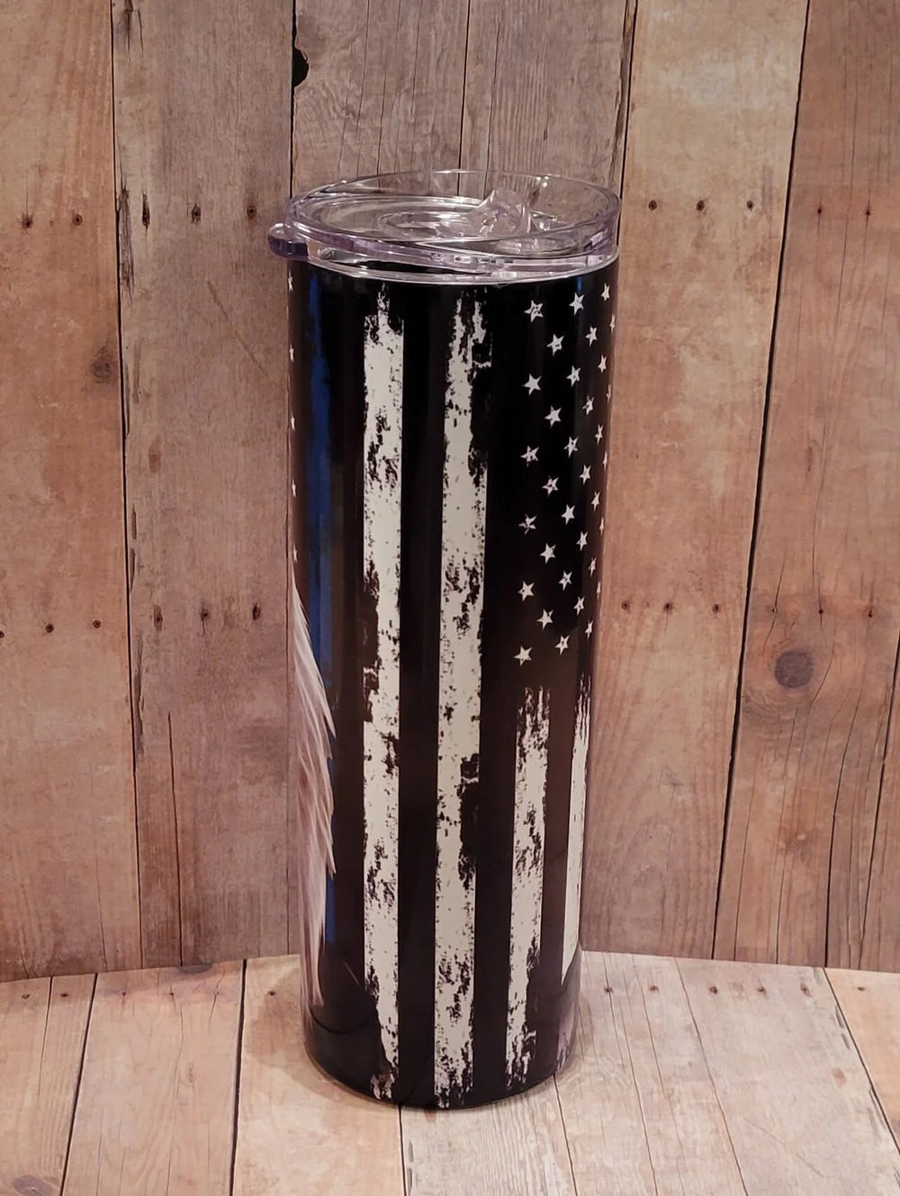 Back the Blue Eagle Flag Tumbler