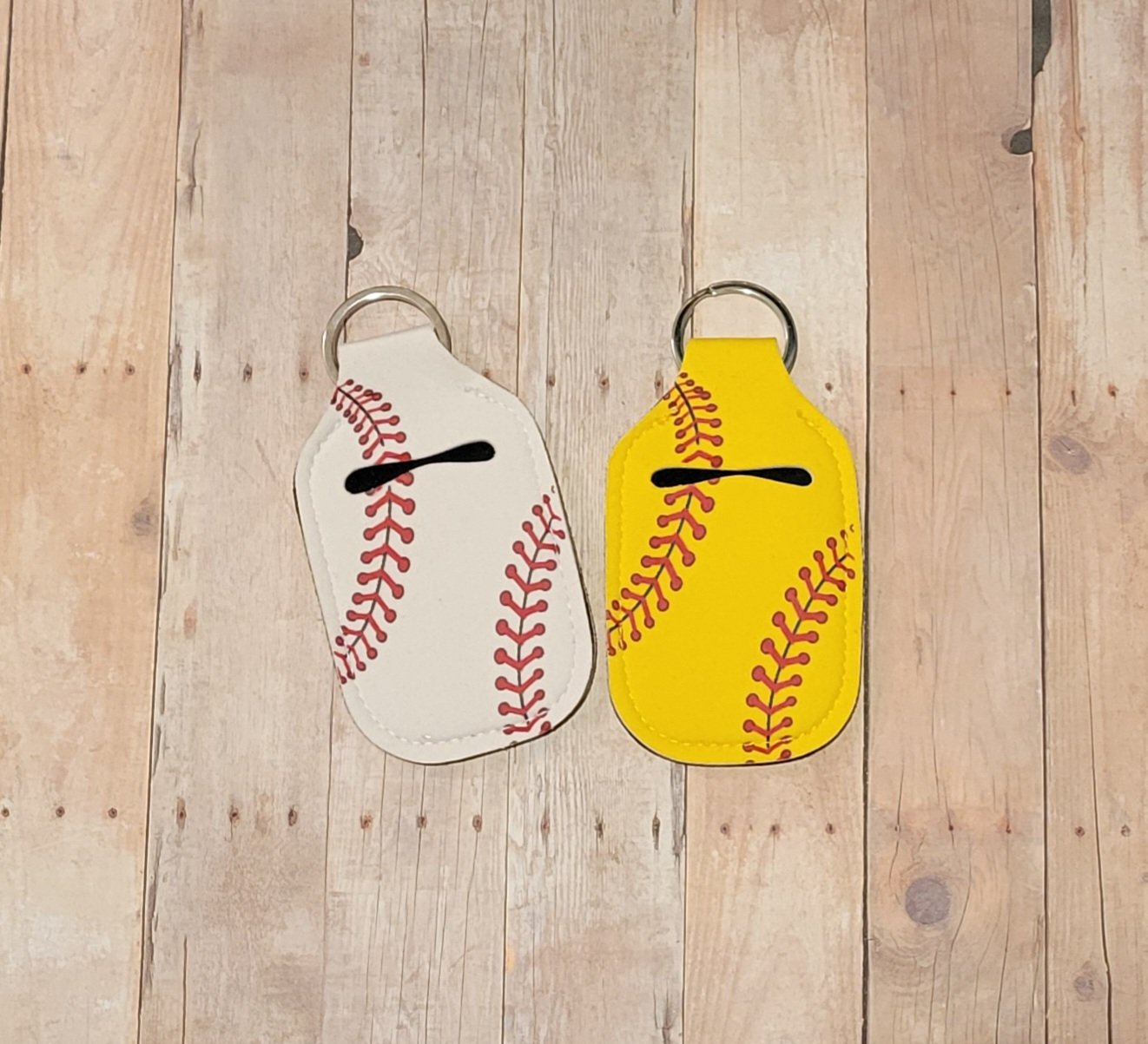 Baseball or Softball Hand Sanitizer Keychain Holder