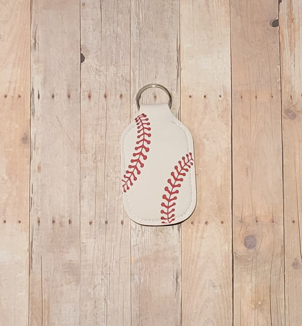 Baseball or Softball Hand Sanitizer Keychain Holder