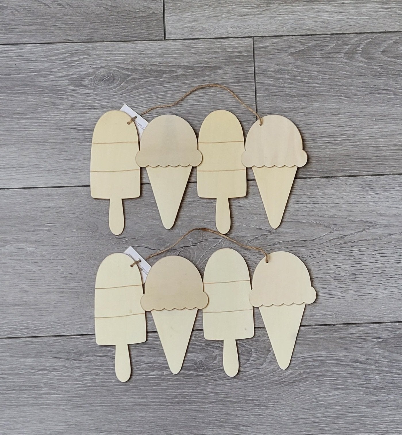 Popsicles and Ice Cream Cones Wood Cutout