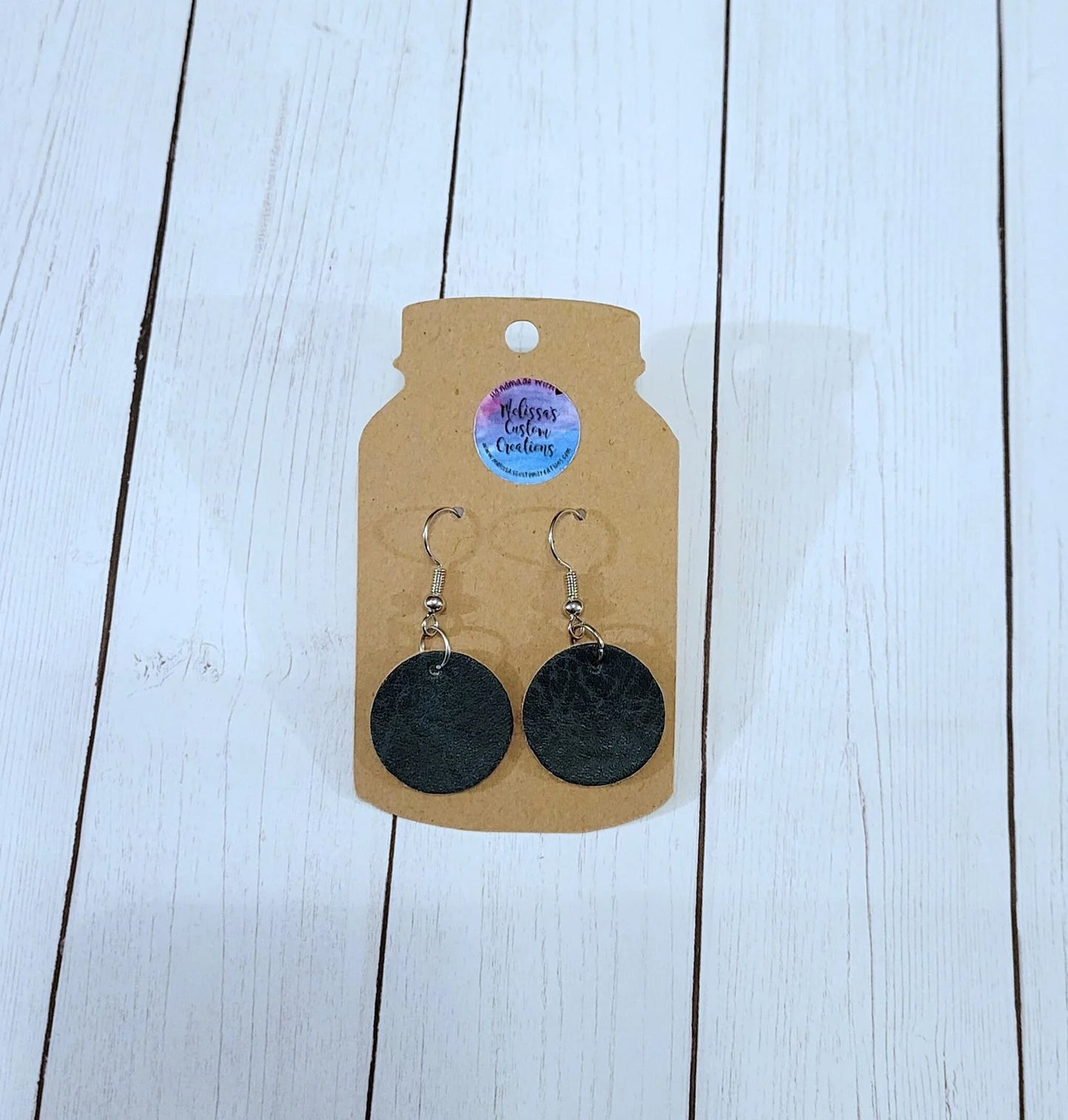 Faux Leather Earrings (READY TO SHIP)