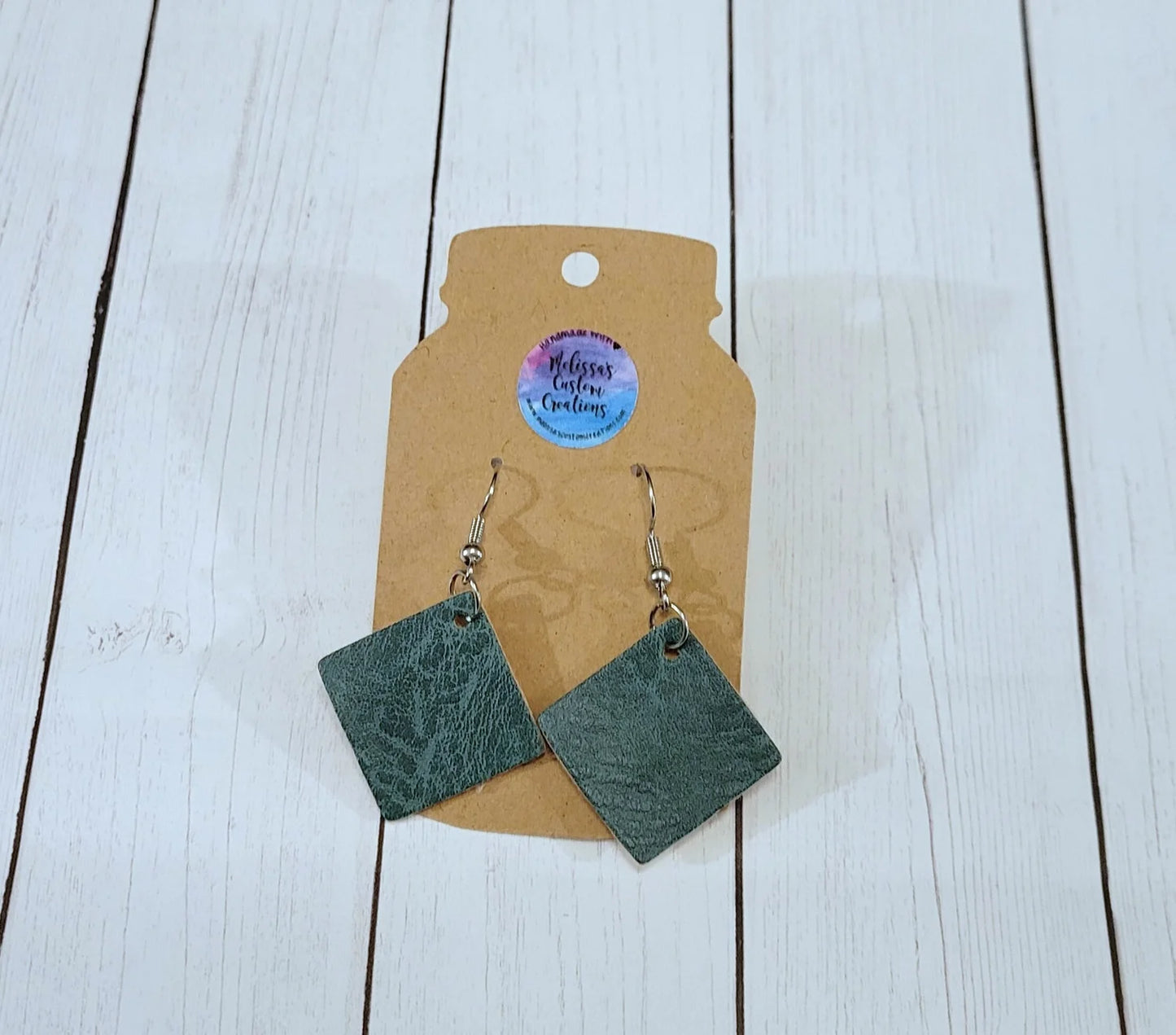 Faux Leather Earrings (READY TO SHIP)