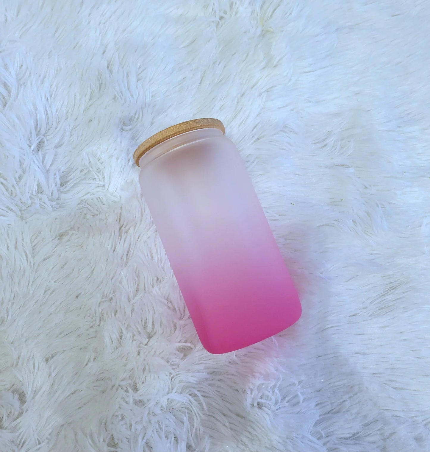 Custom 16oz Frosted Ombre Glass Tumbler