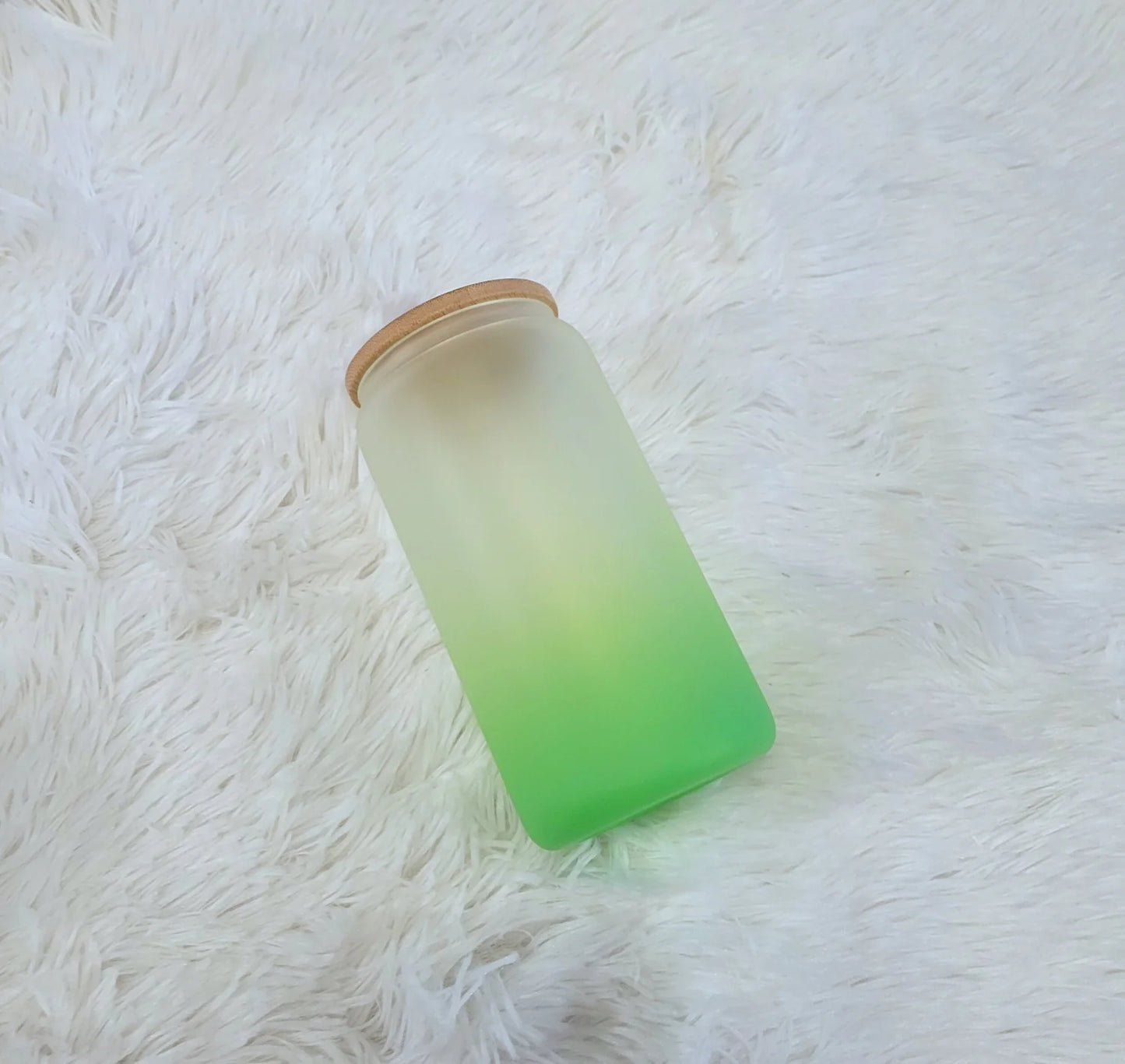 Custom 16oz Frosted Ombre Glass Tumbler