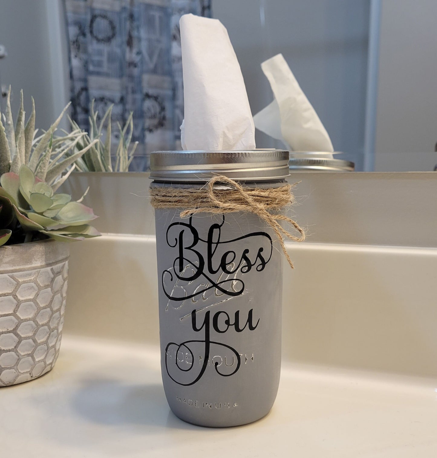 Bless You Tissue Jar
