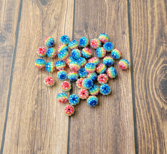 Rainbow Rhinestone Beads
