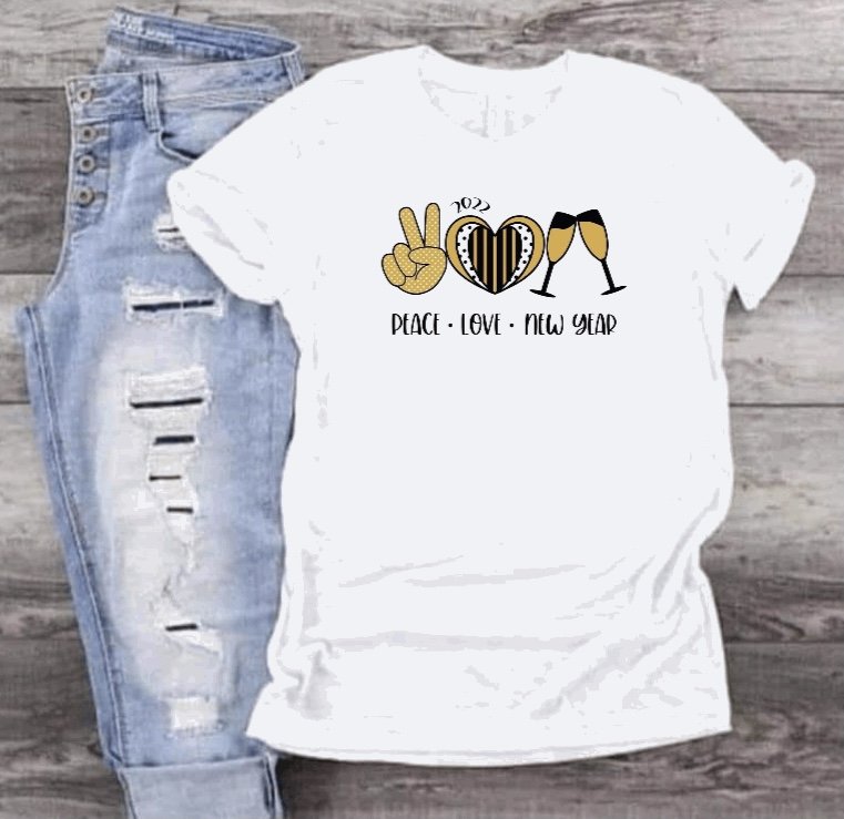 Peace, Love, New Year T-Shirt