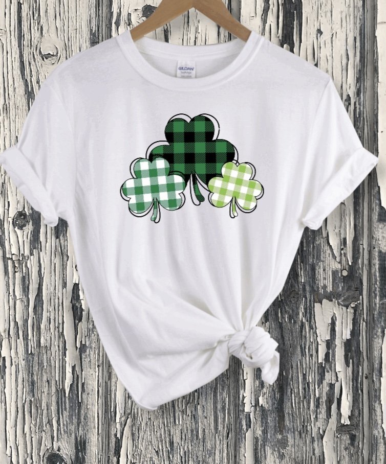 Buffalo Plaid Shamrocks T-Shirt