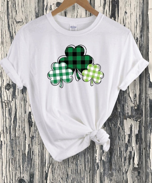 Buffalo Plaid Shamrocks T-Shirt