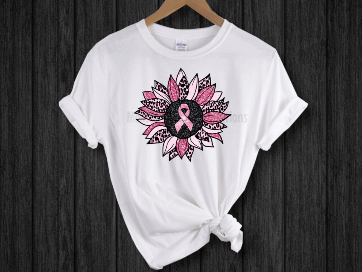 Breast Cancer Awareness Sunflower T-Shirt