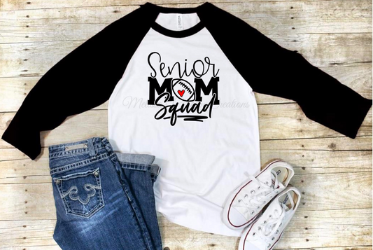 Football Senior Mom Squad Shirt