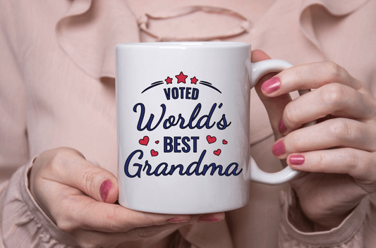"Voted World's Best Grandma" Mug