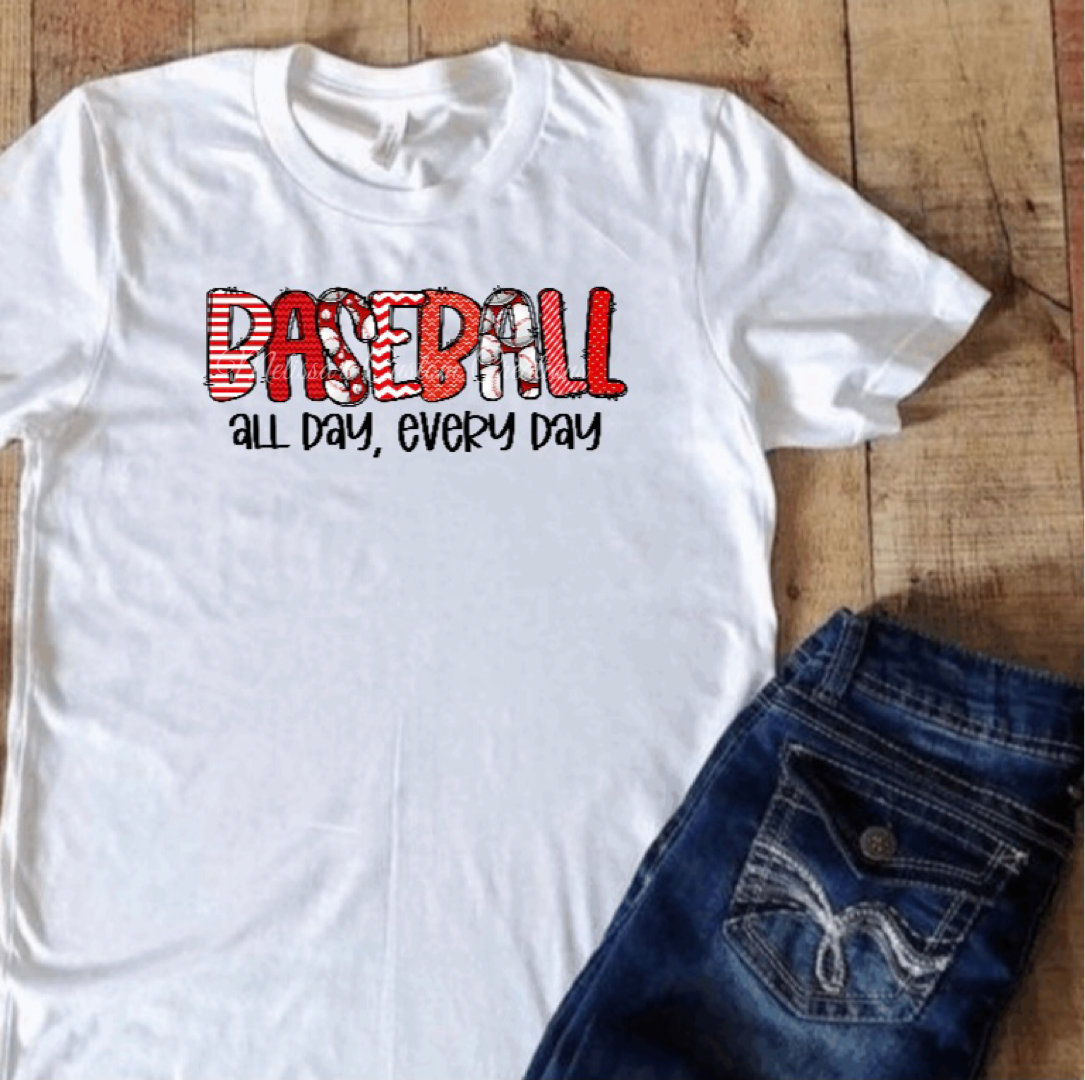 'Baseball All Day, Everyday" T-Shirt