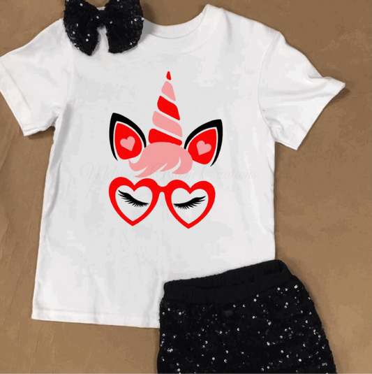 Valentine's Day Unicorn T-Shirt