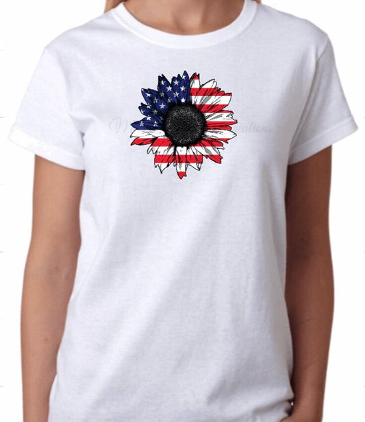 Patriotic Sunflower T-Shirt
