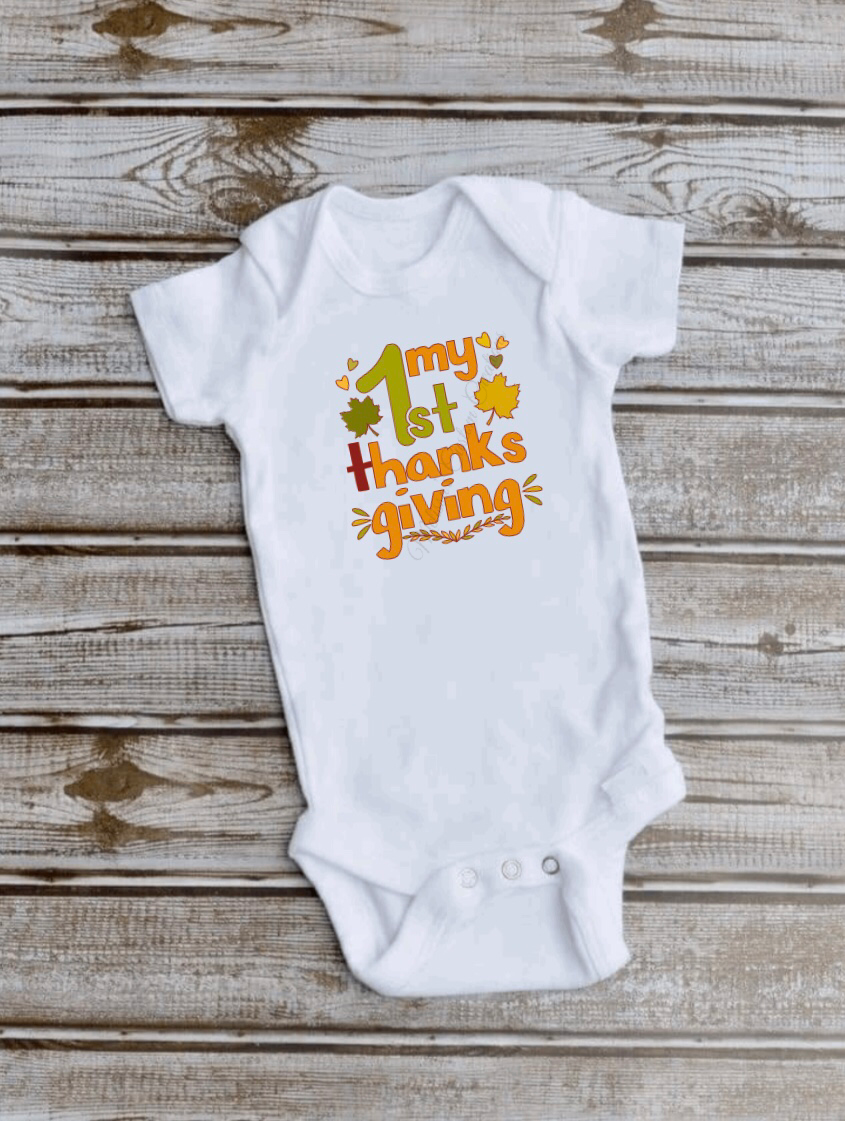My 1st Thanksgiving Short Sleeve Bodysuit