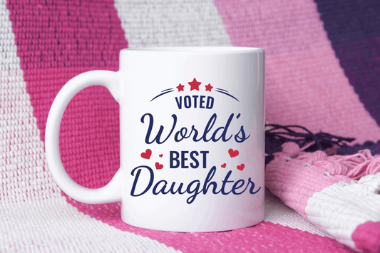 "Voted World's Best Daughter" Mug