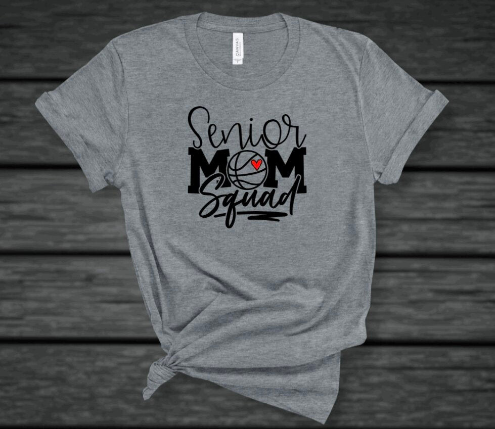 Basketball Senior Mom Squad T-Shirt