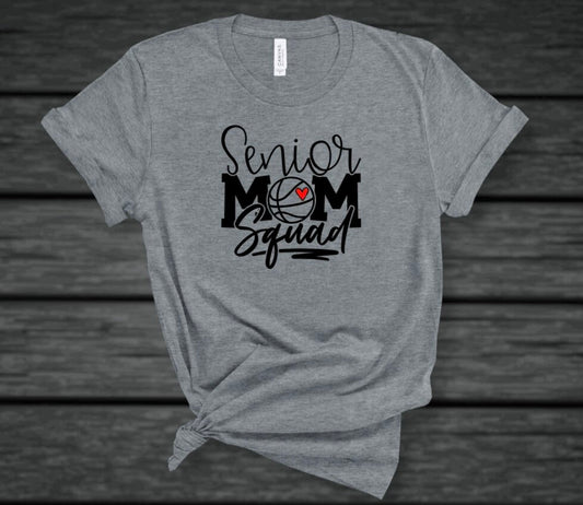 Basketball Senior Mom Squad T-Shirt