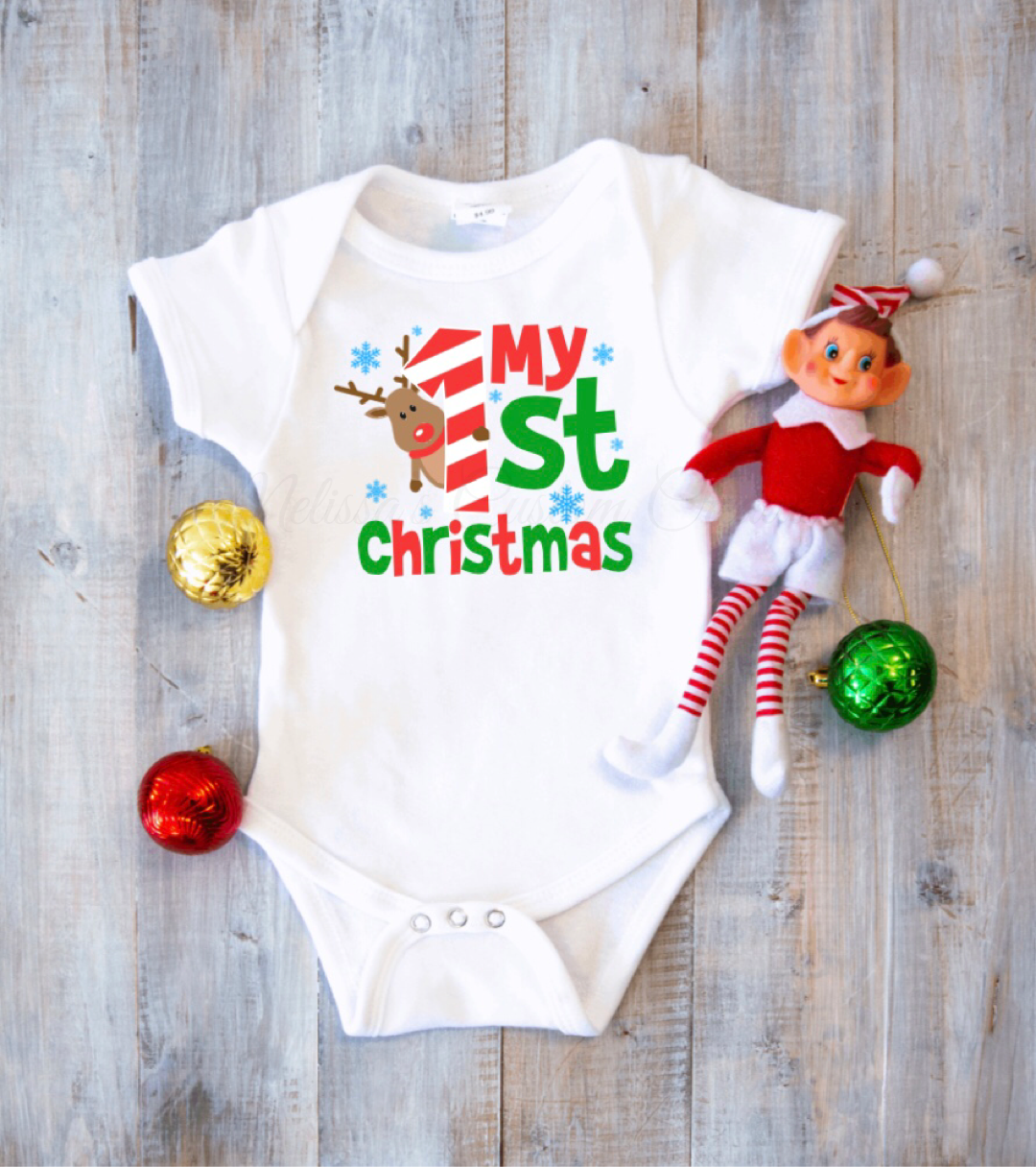 My 1st Christmas Reindeer Bodysuit