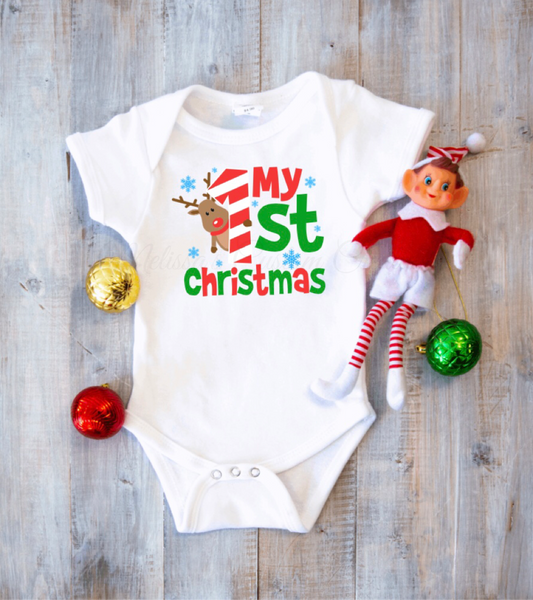 My 1st Christmas Reindeer Bodysuit