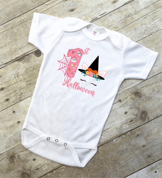 1st Halloween Unicorn Bodysuit