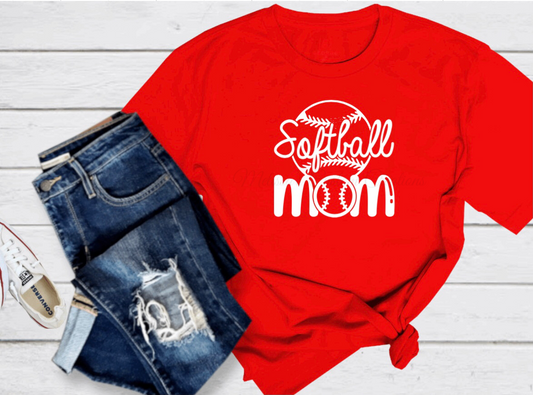 Softball Mom T-Shirt (Choose your Colors)