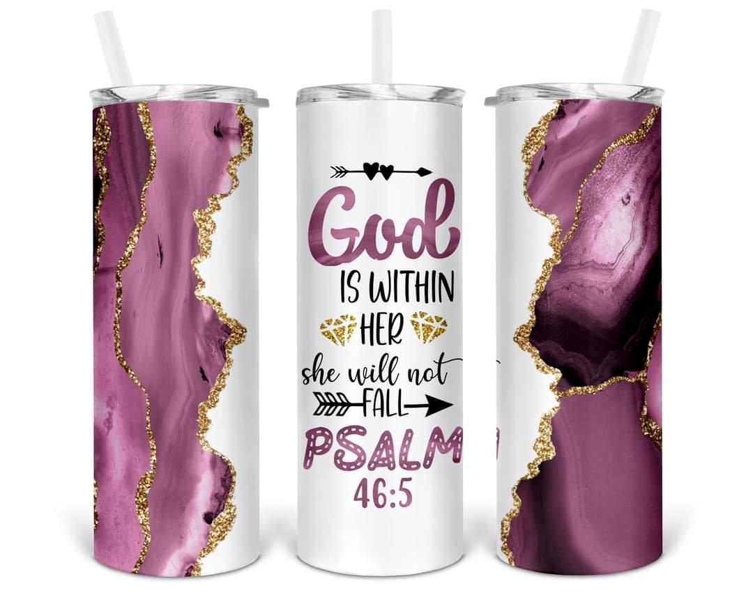 God is within her, she will not fall Tumbler