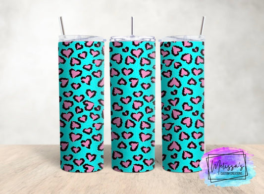 Blue Leopard Tumbler