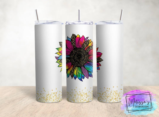 Tie Dye Sunflower Tumbler