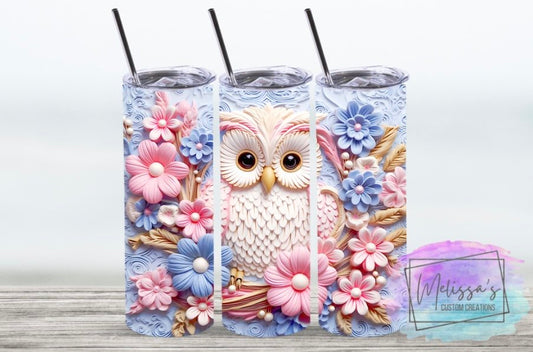 Owl/Flowers Tumbler