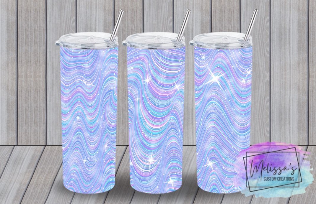 Glitter Striped Tumbler