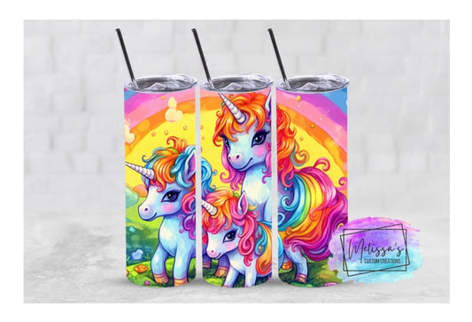 Colorful Unicorns Tumbler