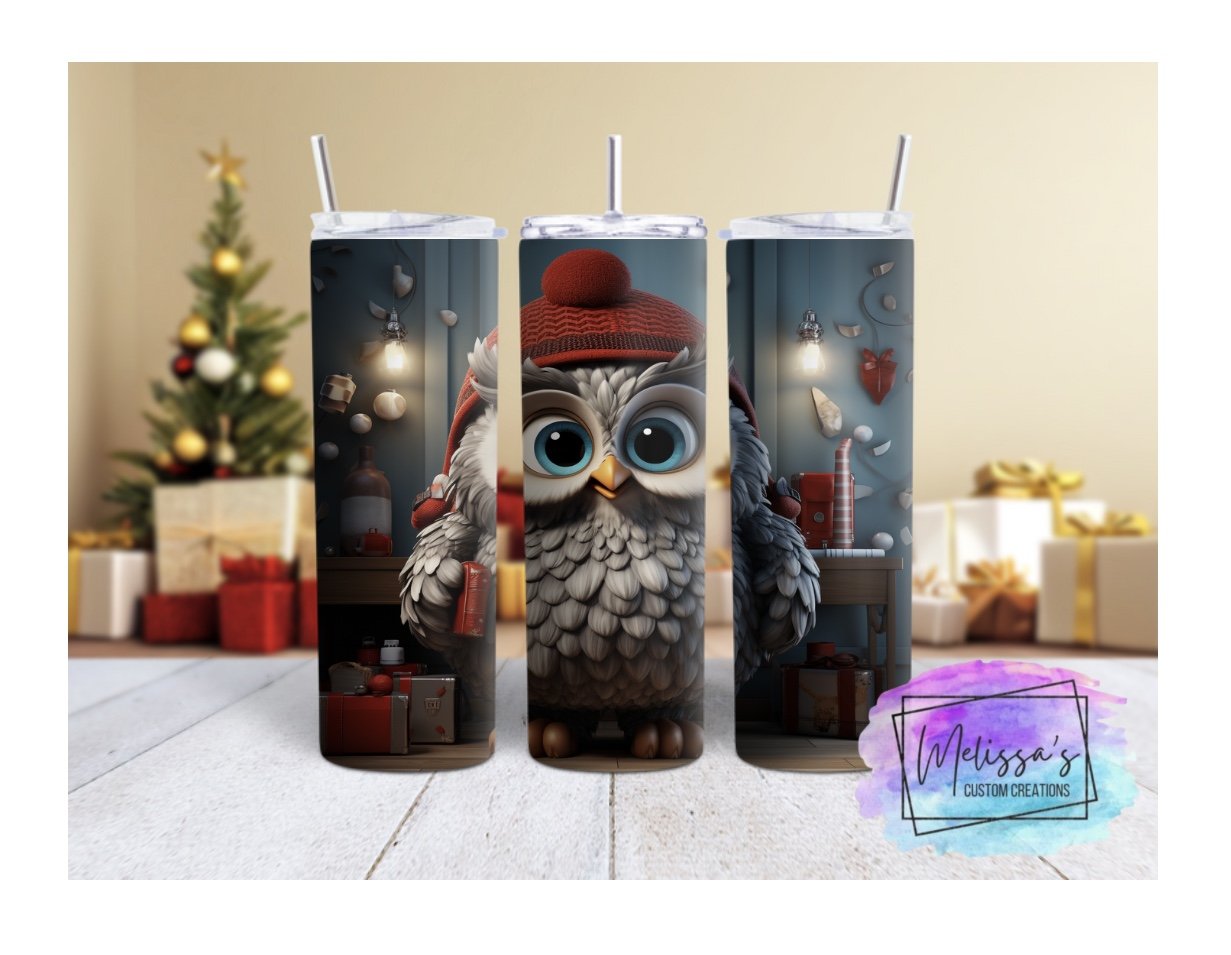3D Owl Tumbler