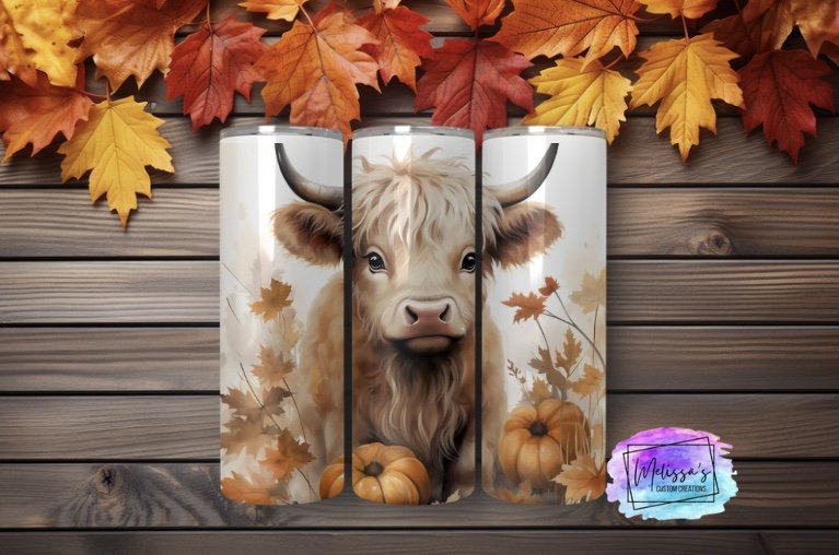 Fall Highland Cow Tumbler