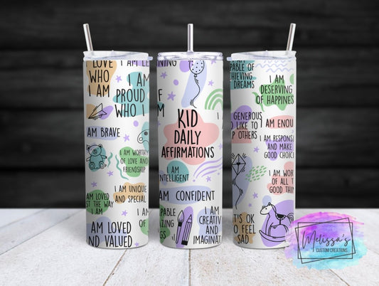Kid Daily Affirmations Tumbler