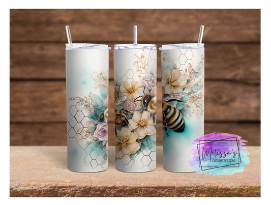 Bee Floral Tumbler