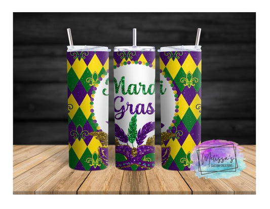 Mardi Gras Tumbler