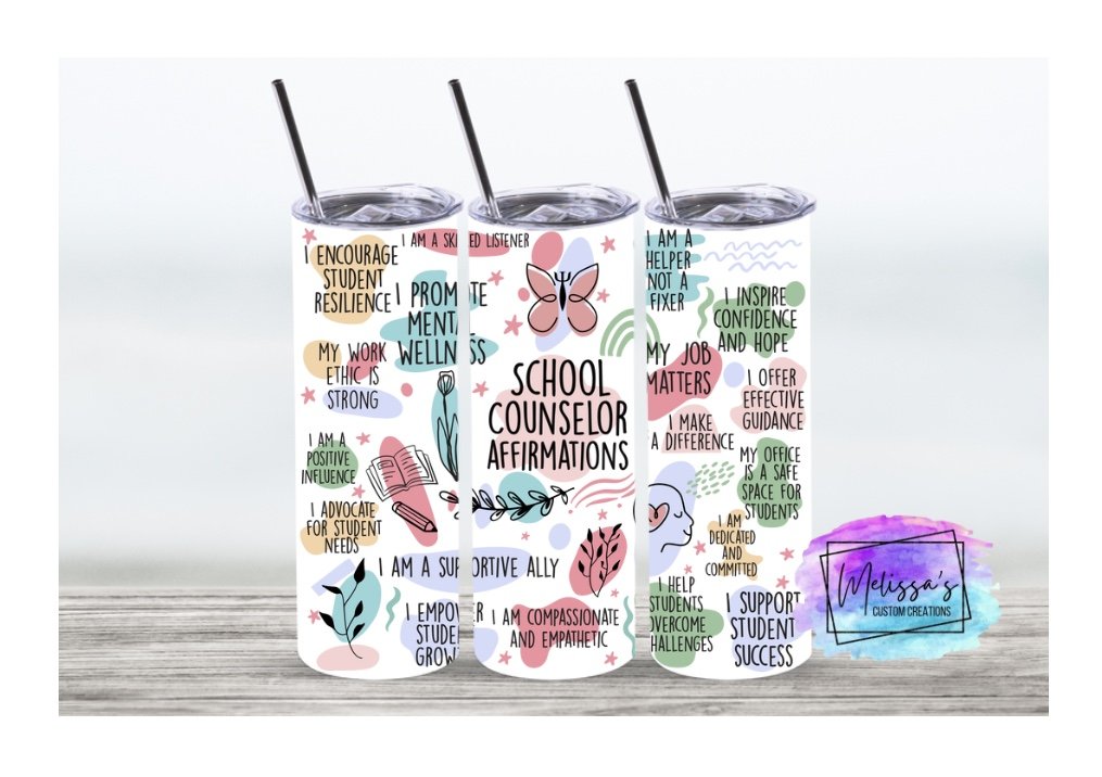 School Counselor Affirmations Tumbler