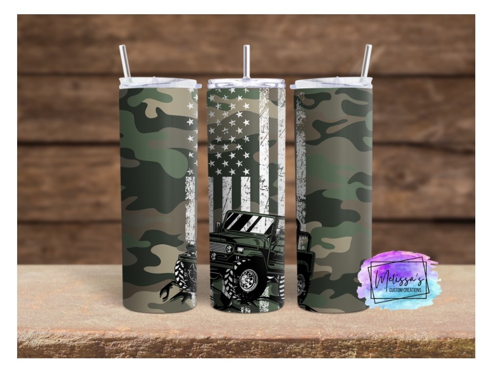 Off Road Adventure Camo Tumbler (2 colors to choose from)