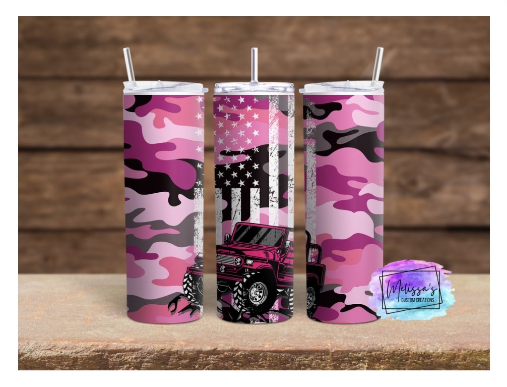 Off Road Adventure Camo Tumbler (2 colors to choose from)
