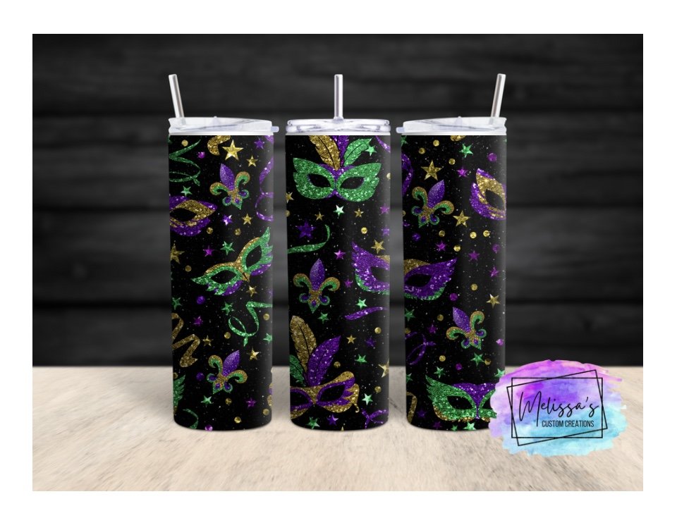 Mardi Gras Masks Tumbler