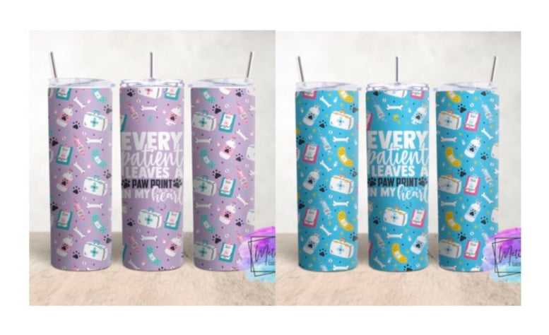 Every Patient Leaves A Pawprint On My Heart Tumbler